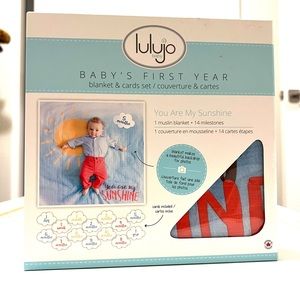 Baby’s first year, blanket, and cards set